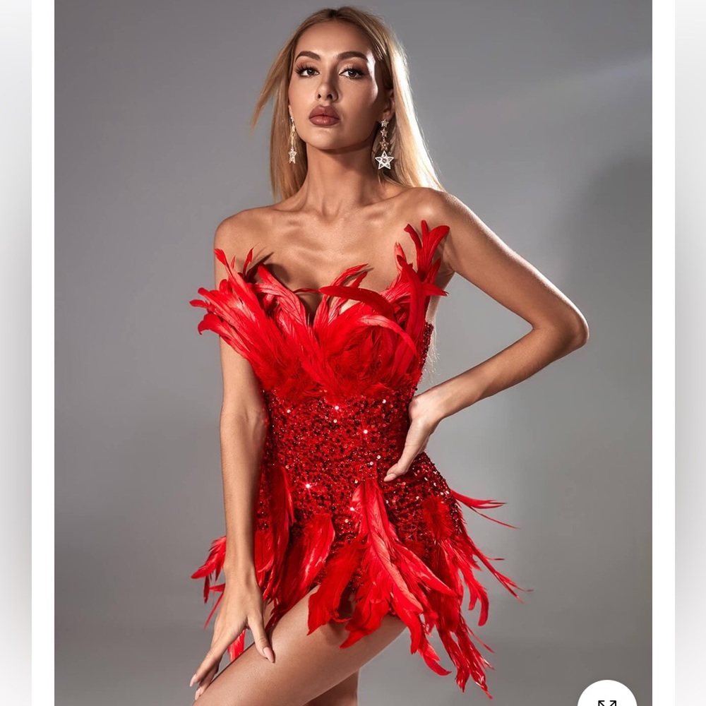 ❤️‍🔥Stunning strapless sequin mini dress❤️‍🔥